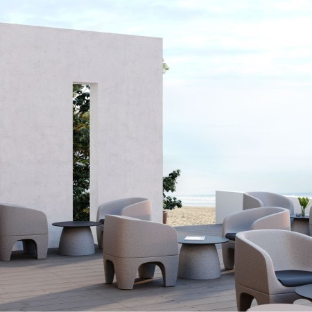 Table basse extérieure dans patio design - Gummy bear