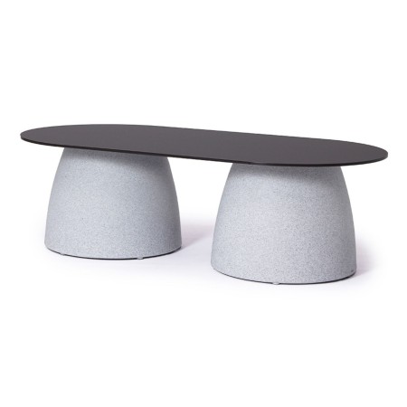 Table basse extérieure double piètement minéral - Gummy bear