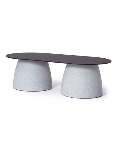 Table basse extérieure double piètement minéral - Gummy bear