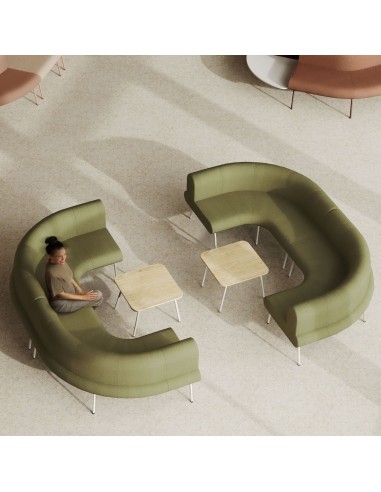 Table basse rectangulaire design en salon contemporain - Linje