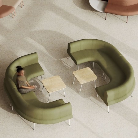 Table basse rectangulaire design en salon contemporain - Linje