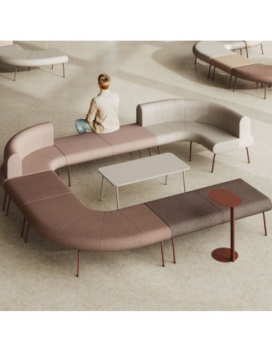 Table basse rectangulaire intégrée à salon design - Linje