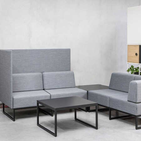 Table basse carrée en composition avec modules - Plint