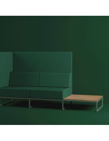 Table basse carrée finition vert foncé - Plint