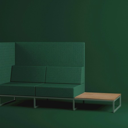 Table basse carrée finition vert foncé - Plint