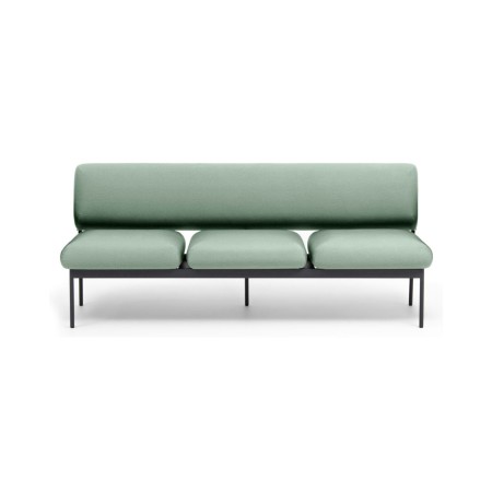 Banquette Fora Care trois places en tissu vert, design moderne – Fora Care