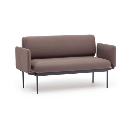 Canapé deux places Fora Care en tissu brun avec accoudoirs – Fora Care