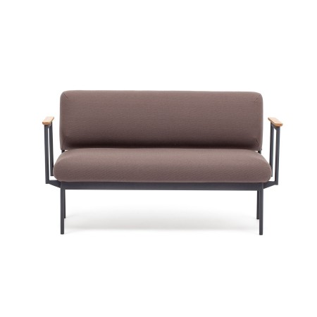 Canapé de salle d'attente avec accoudoirs bois – Fora Care