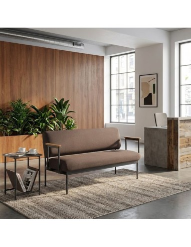 Salle d'attente chaleureuse avec canapé 2 places Fora Care