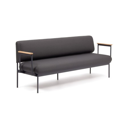 Canapé Fora Care avec accoudoirs bois et structure métal – Fora Care