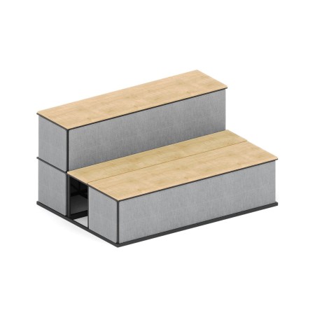 Banc modulaire professionnel 4 modules avec panneau acoustique Saar Steps