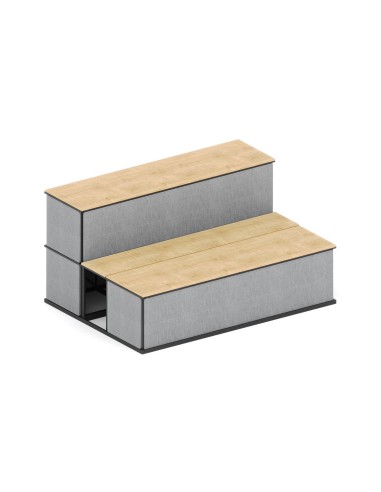 Banc modulaire professionnel 4 modules avec panneau acoustique Saar Steps