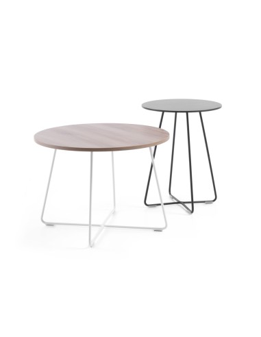 Tables basses rondes gigognes finition claire - Tables:coffee
