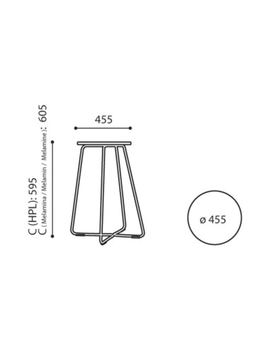 Dimensions table basse ronde - Tables:coffee