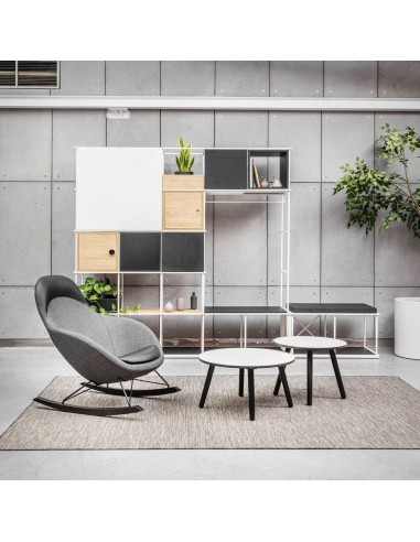 Tables basses rondes en salon contemporain - Tables:coffee