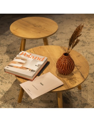 Table d’appoint ronde bois naturel - Tables:coffee