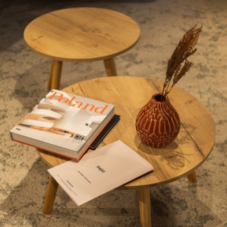 Table d’appoint ronde bois naturel - Tables:coffee