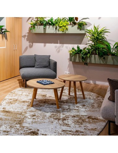 Table basse ronde bois design pour espace accueil - Tables:coffee