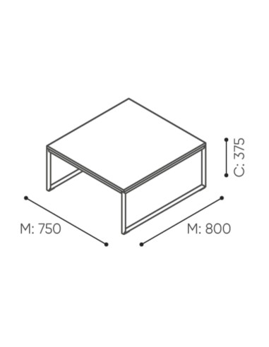 Dimensions table basse carrée - Tables:saar