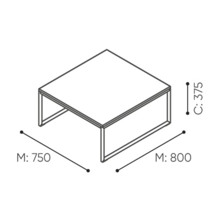 Dimensions table basse carrée - Tables:saar