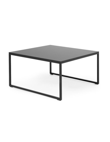 Table basse carrée design structure métal noir - Tables:saar