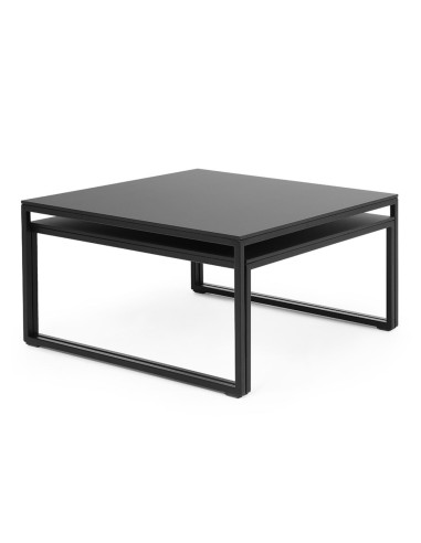 Table basse carrée piètement métal apparent - Tables:saar