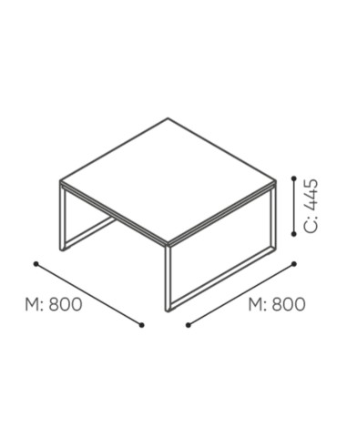 Dimensions table basse carrée - Tables:saar