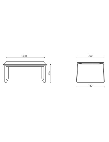 Dimensions table basse rectangulaire - Voo_voo