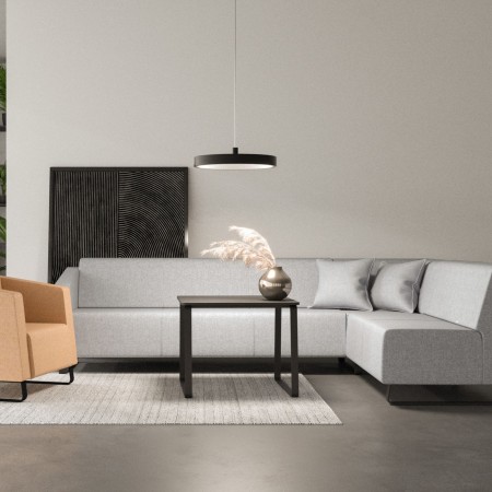 Table basse rectangulaire design plateau sombre - Voo_voo 2