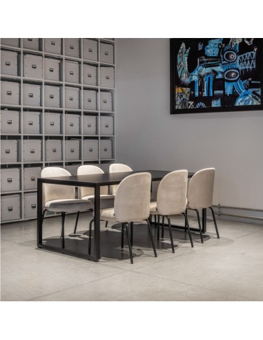 Table de réunion avec chaises tapissées - Orte