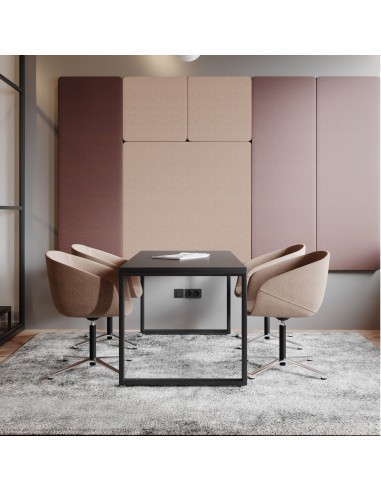 Table de réunion carrée en espace lounge - Orte