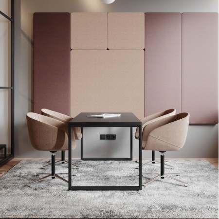 Table de réunion carrée en espace lounge - Orte