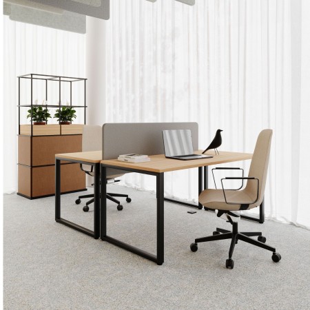 Table rectangulaire plateau bois et structure métal - Orte 2