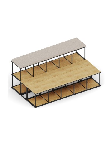 Gradins modulaires saarsteps SM STEPS 5 assise et rangement
