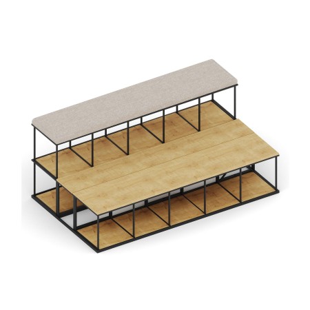 Gradins modulaires saarsteps SM STEPS 5 assise et rangement