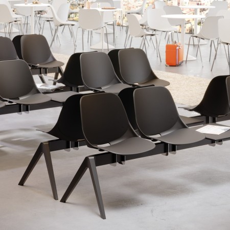 Banc d’attente 2 places Eggo EG 222 coque plastique minimaliste 2