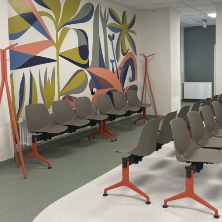 Banc d’attente Eggo EG 225 5 places avec coques plastique 2