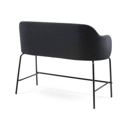 Vue arrière du banc noir avec dossier arrondi – Flos pour comptoirs