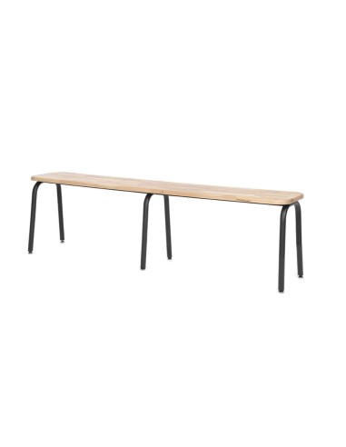 Banc long 1810 mm structure acier plateau bois Spin