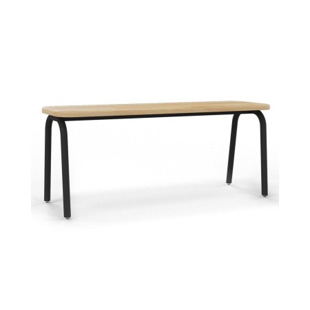 Banc industriel Spin plateau bois structure acier