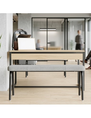 Banc rembourré compact pour zone d’attente et coworking Spin entreprises et espaces professionnels