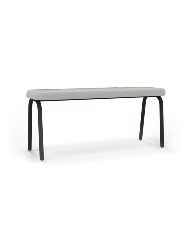 Banc Spin LU 12L assise tapissée tissu et piètement acier
