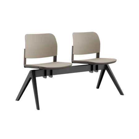 Banc Volo deux places sièges sur poutre fixation au sol pour espaces d'attente en Suisse
