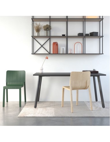 Bureau individuel avec piètement métal noir - Orte