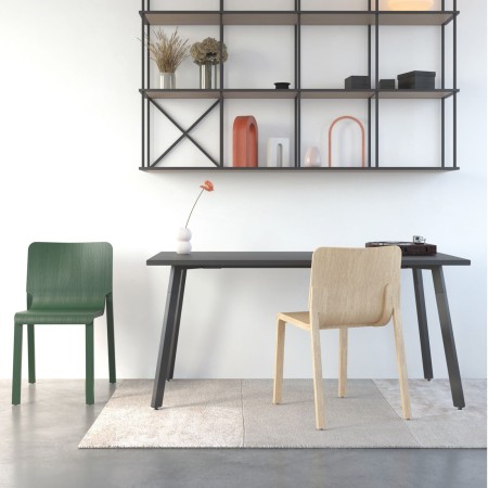 Bureau individuel avec piètement métal noir - Orte