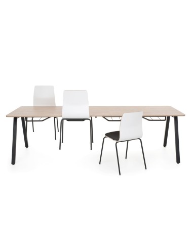 Table de cantine rectangulaire avec chaises - Orte