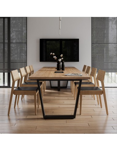 Grande table de conférence bois en espace direction - Tables:conference