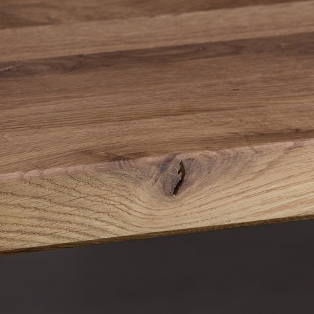 Détail chant bois massif table de conférence - Tables:conference