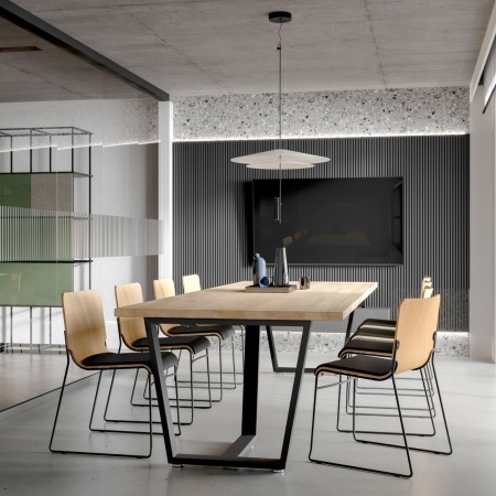 Table de conférence avec sièges design alignés - Tables:conference