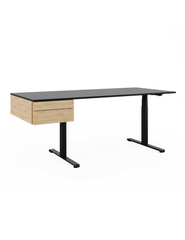 Bureau réglable en hauteur avec rangement latéral - Tables:hr
